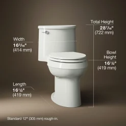 One-piece elongated toilet, 1.28 gpf^Kohler New