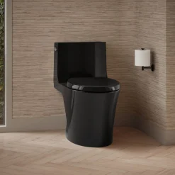 One-piece elongated toilet with skirted trapway, dual-flush^Kohler Hot