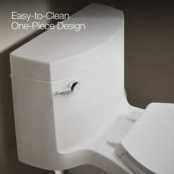 One-piece elongated toilet with concealed trapway, 1.28 gpf^Kohler Outlet