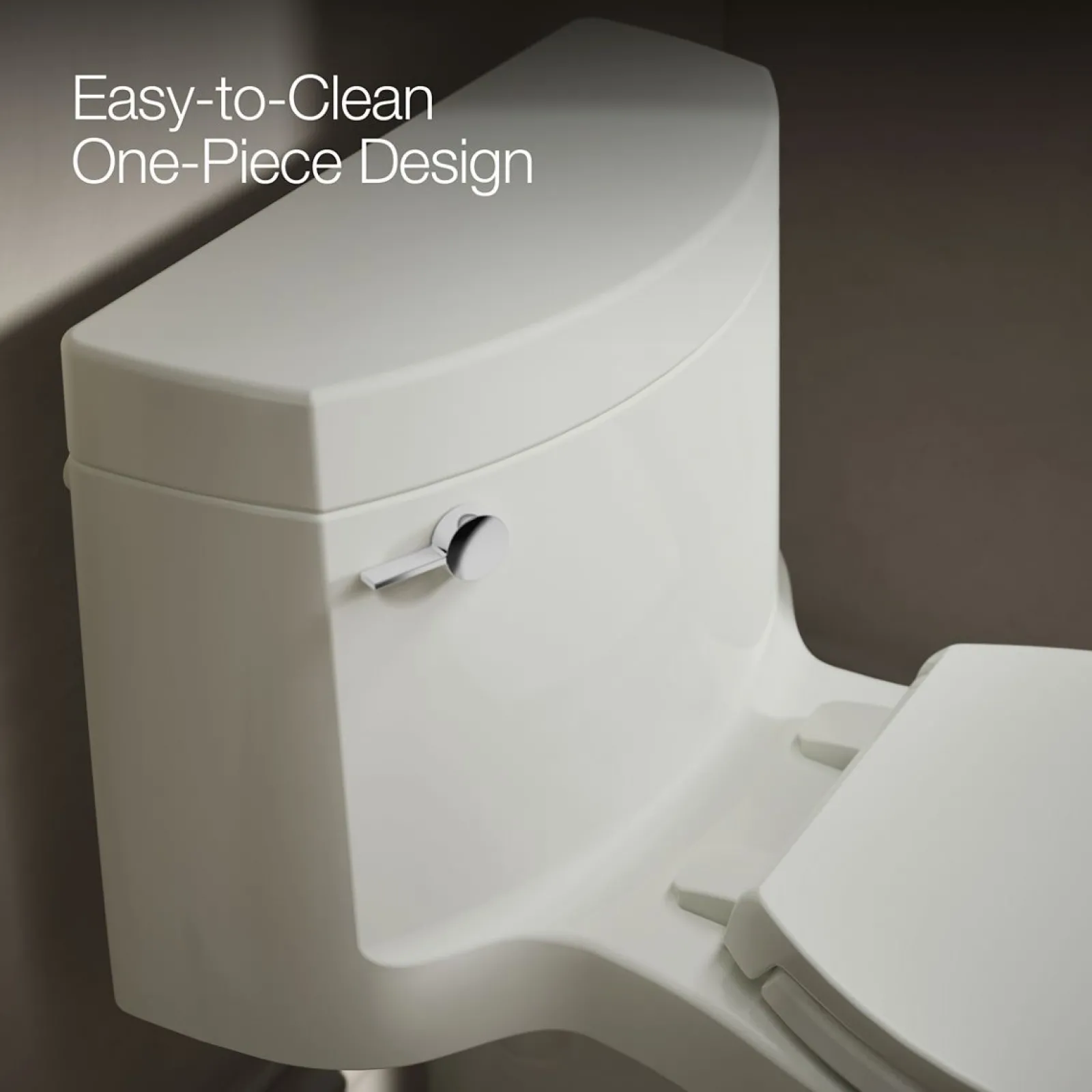 One-piece elongated toilet with concealed trapway, 1.28 gpf^Kohler Outlet