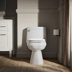 One-piece elongated toilet with concealed trapway, 1.28 gpf^Kohler Outlet