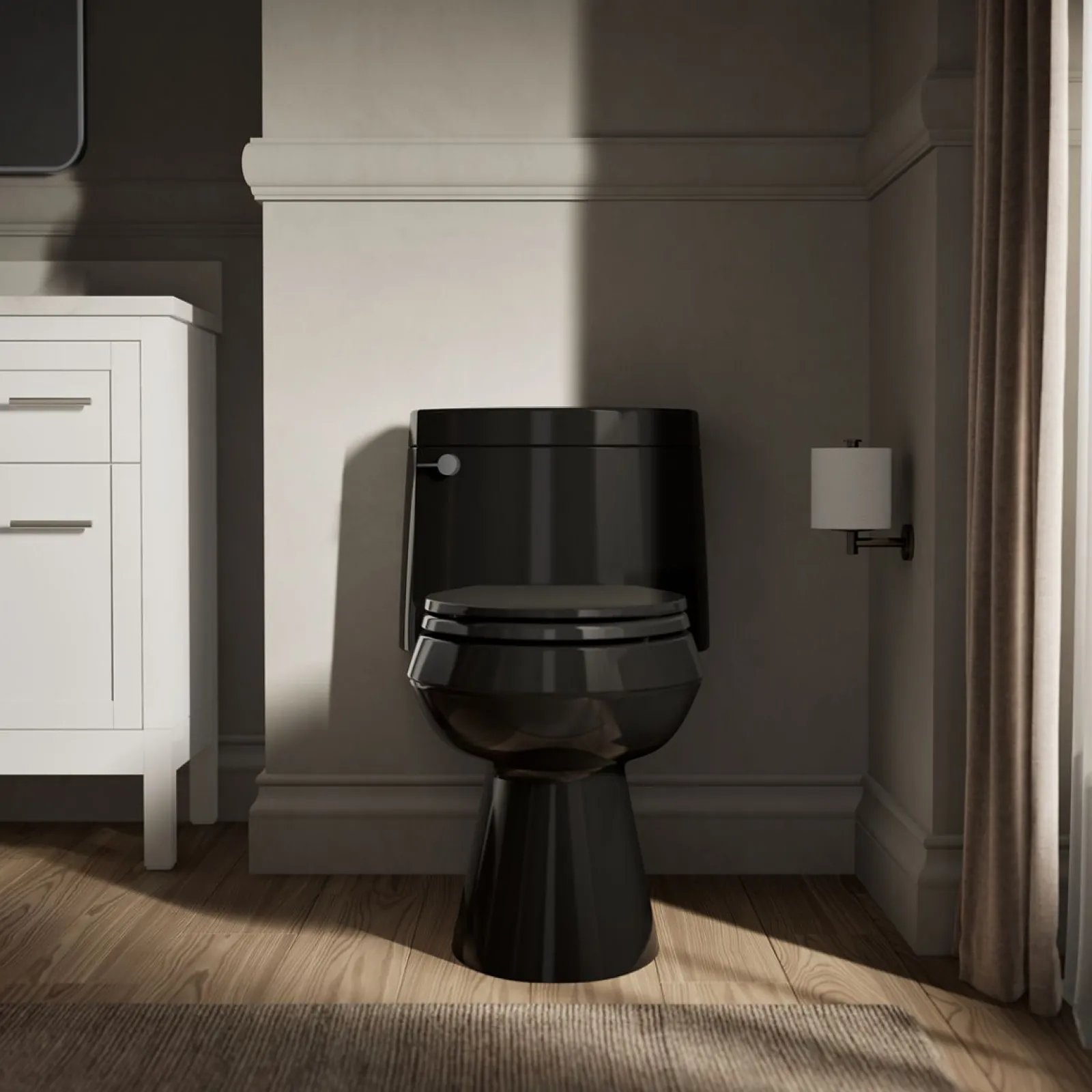One-piece elongated toilet with concealed trapway, 1.28 gpf^Kohler Outlet