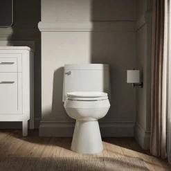 One-piece elongated toilet with concealed trapway, 1.28 gpf^Kohler Outlet