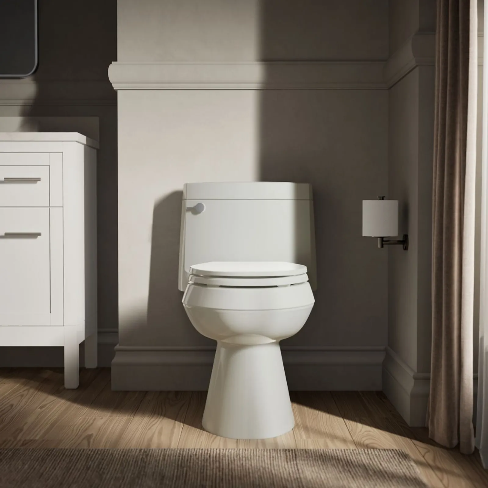 One-piece elongated toilet with concealed trapway, 1.28 gpf^Kohler Outlet
