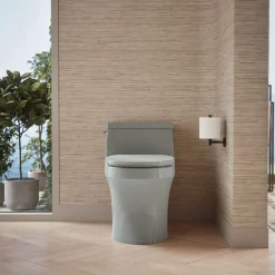 One-piece round-front toilet, 1.28 gpf^Kohler