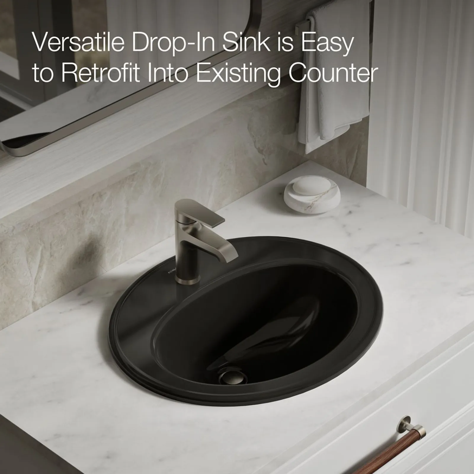 20-1/4" oval drop-in bathroom sink^Kohler Outlet