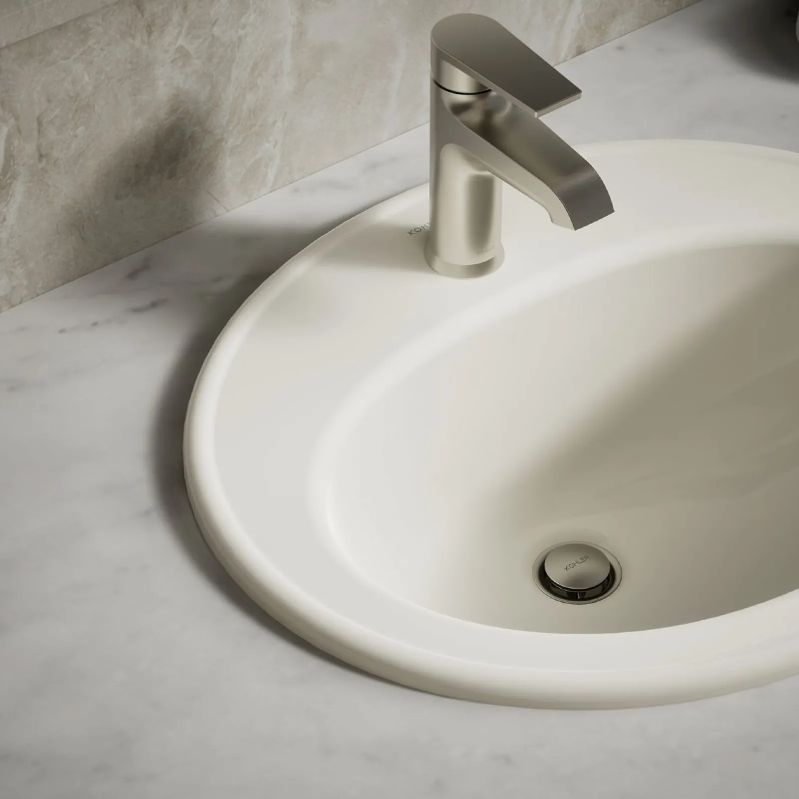 20-1/4" oval drop-in bathroom sink^Kohler Outlet