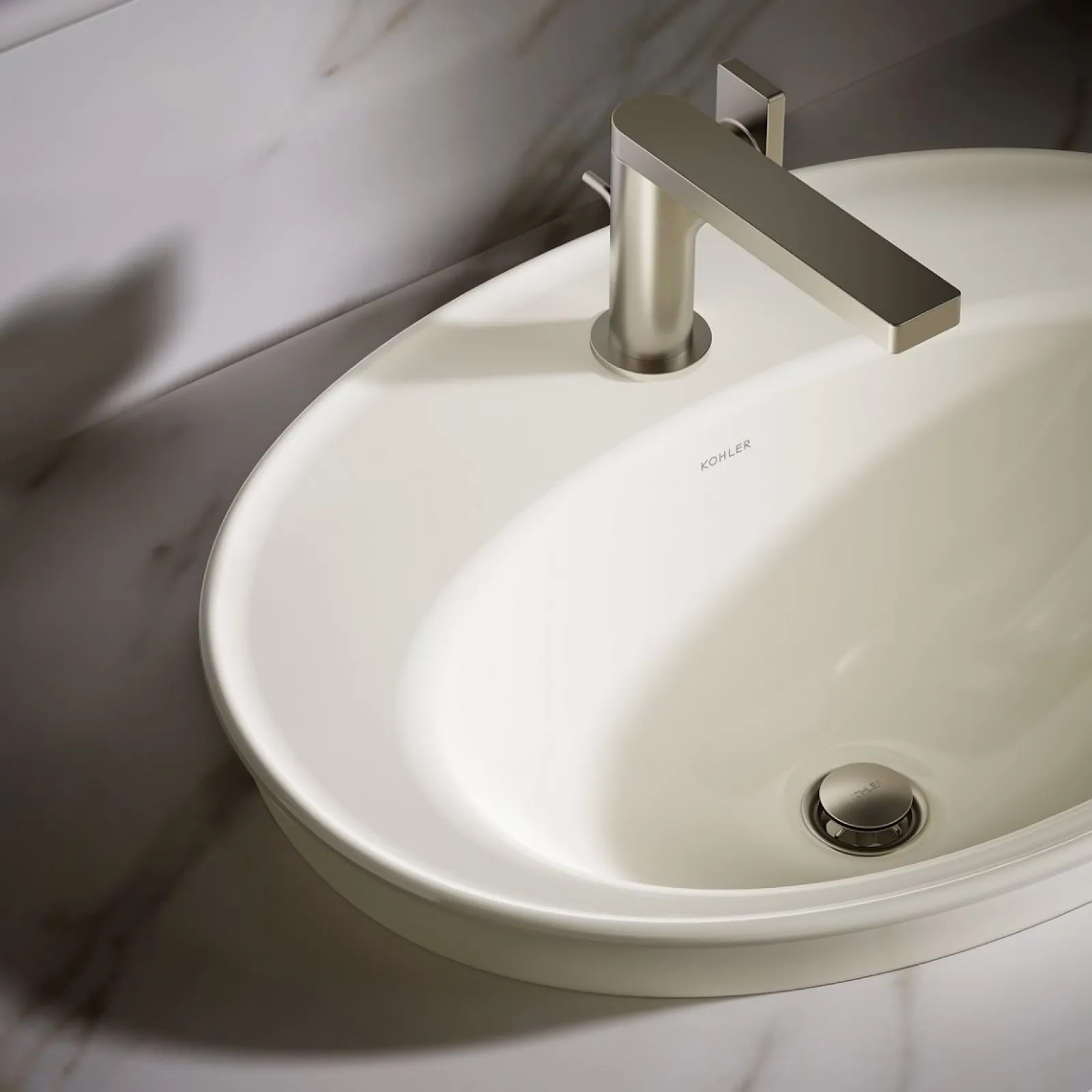 22-1/4" oval drop-in bathroom sink^Kohler Outlet