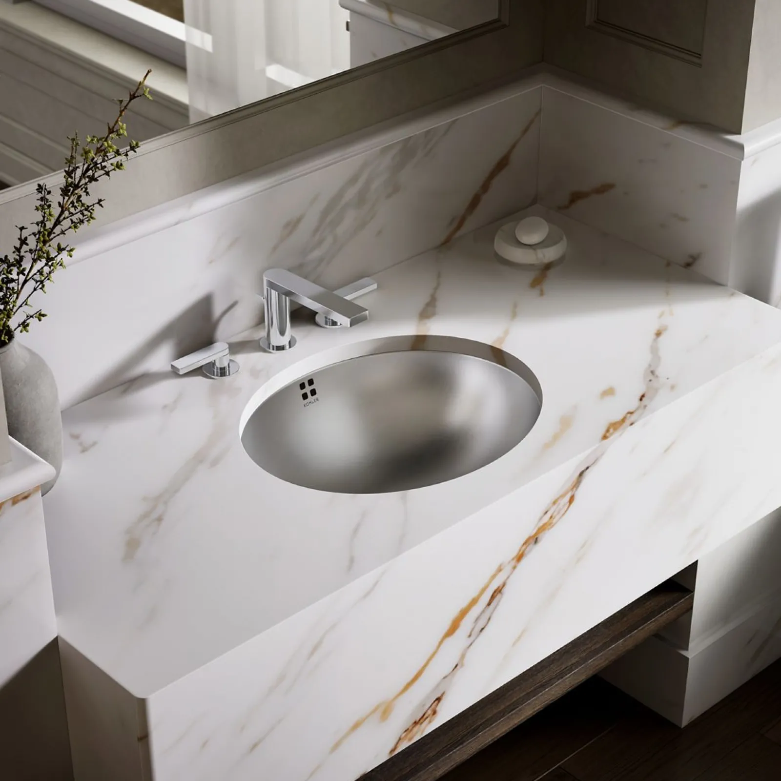 20" oval drop-in/undermount bathroom sink^Kohler Outlet