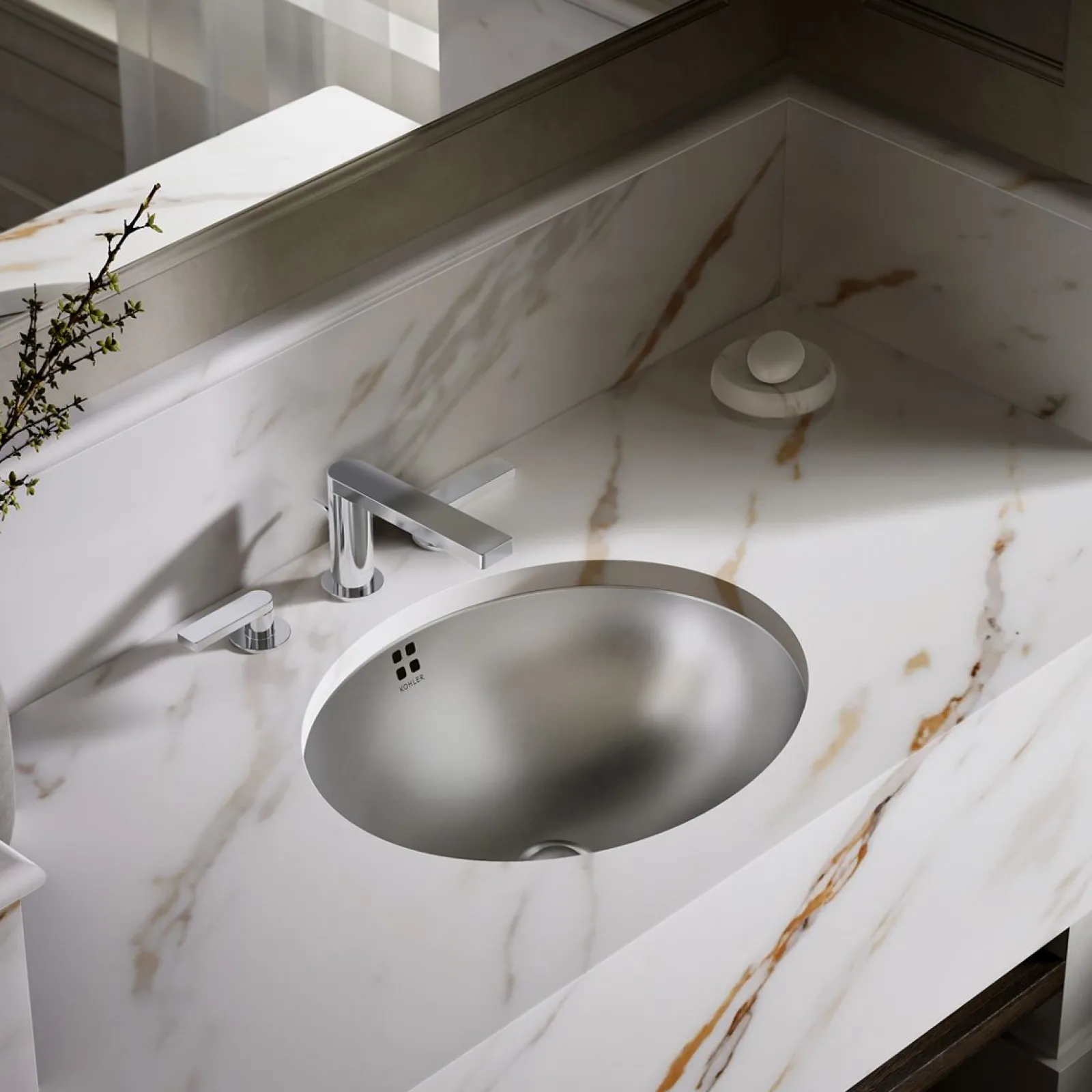 20" oval drop-in/undermount bathroom sink^Kohler Outlet