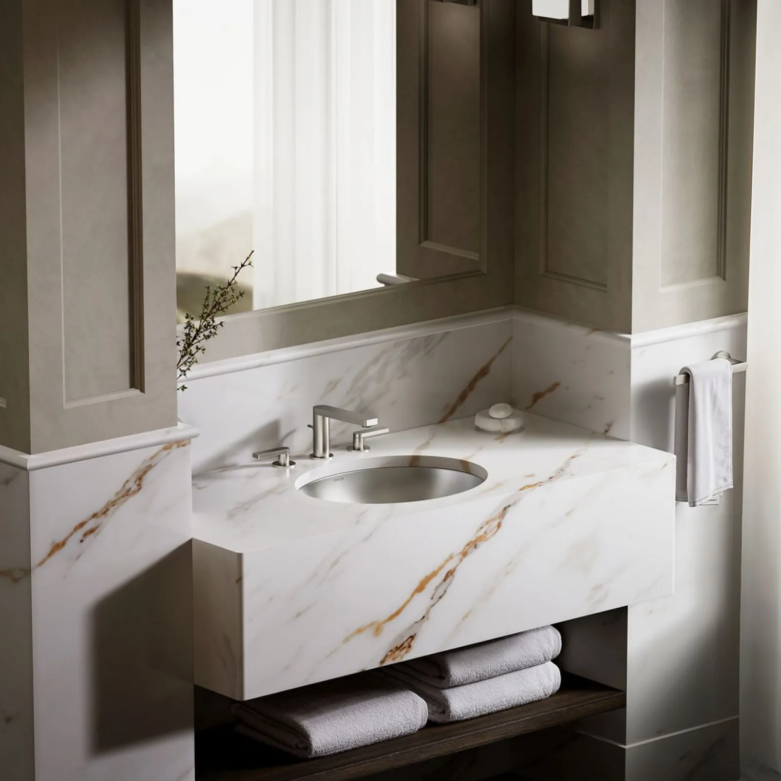 20" oval drop-in/undermount bathroom sink, no overflow^Kohler Hot