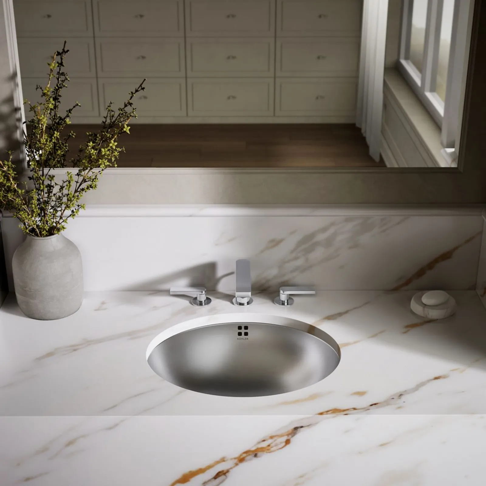 20" oval drop-in/undermount bathroom sink^Kohler New