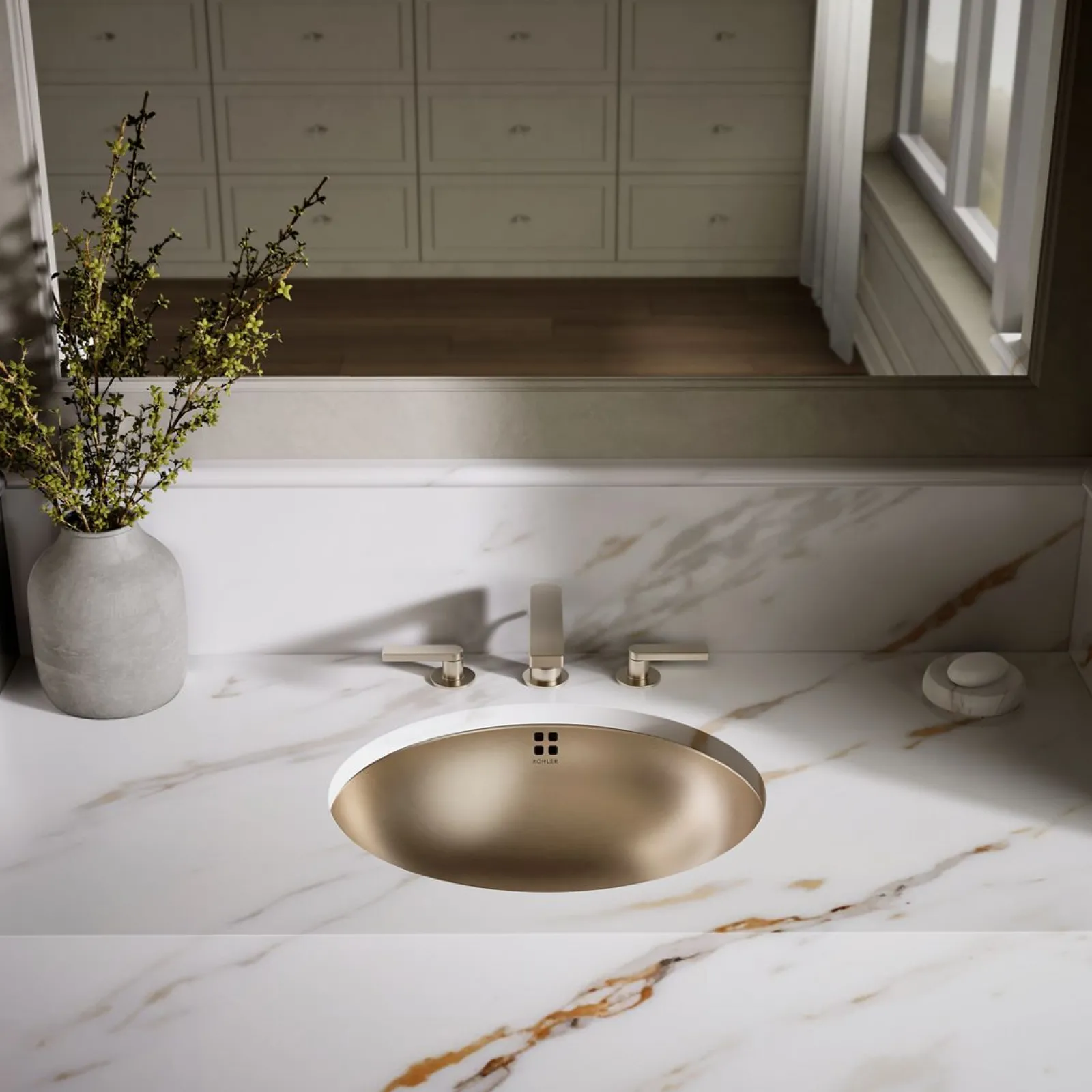 20" oval drop-in/undermount bathroom sink^Kohler New