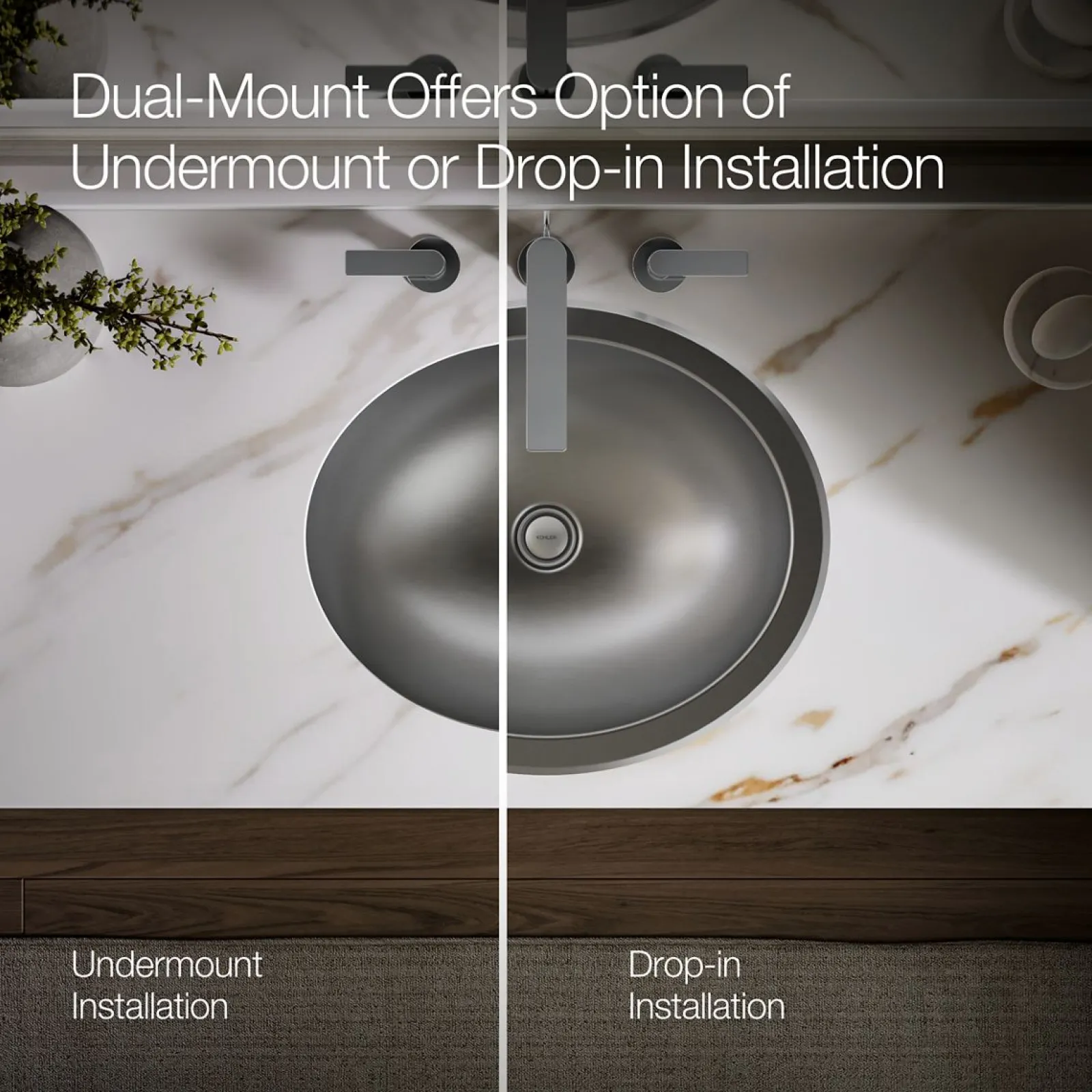 20" oval drop-in/undermount bathroom sink^Kohler New