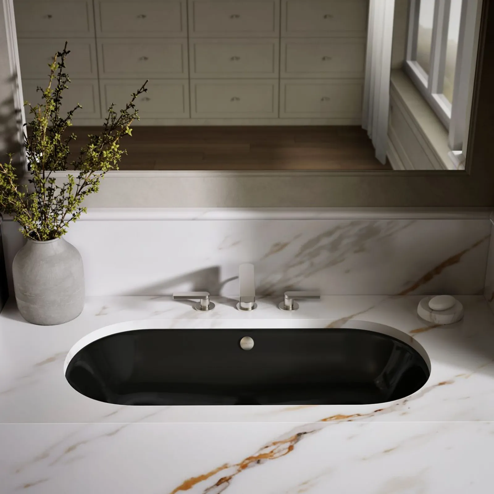 33" oval drop-in/undermount bathroom sink^Kohler New