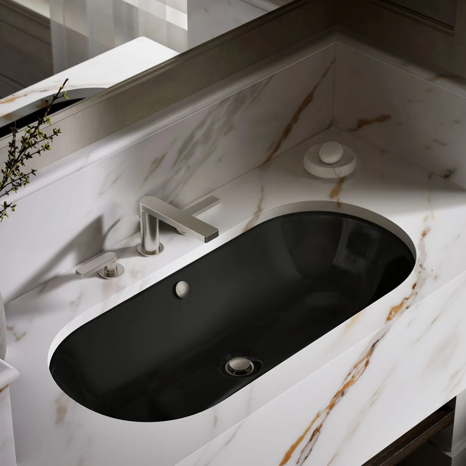 33" oval drop-in/undermount bathroom sink^Kohler New