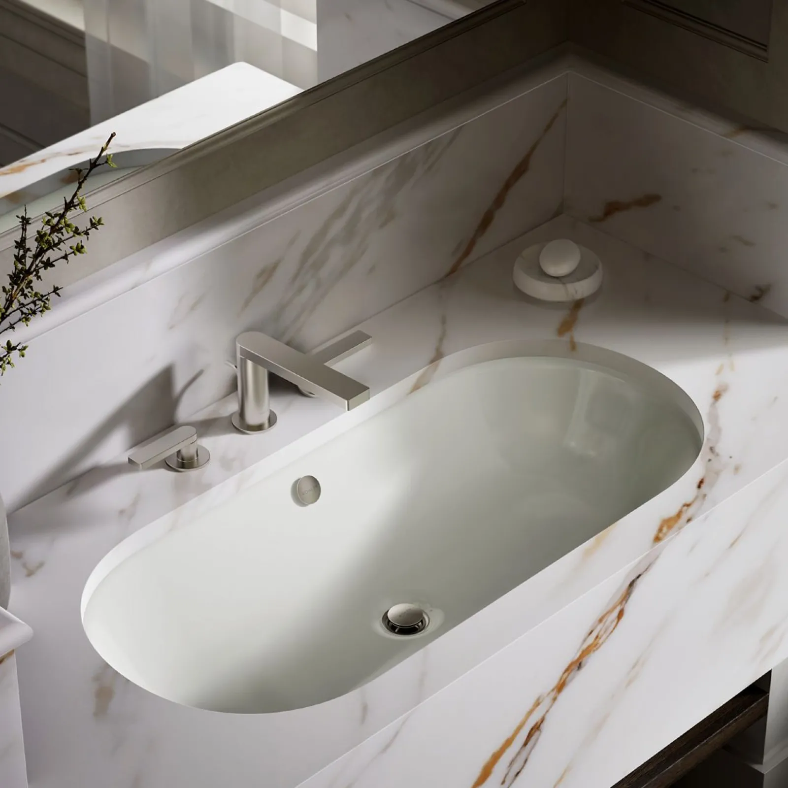33" oval drop-in/undermount bathroom sink^Kohler New
