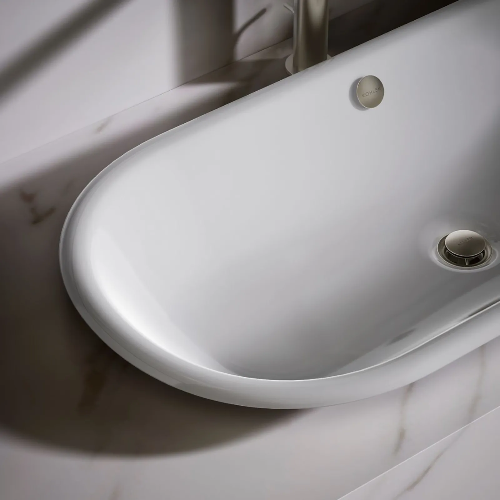 33" oval drop-in/undermount/vessel bathroom sink with painted underside^Kohler Outlet