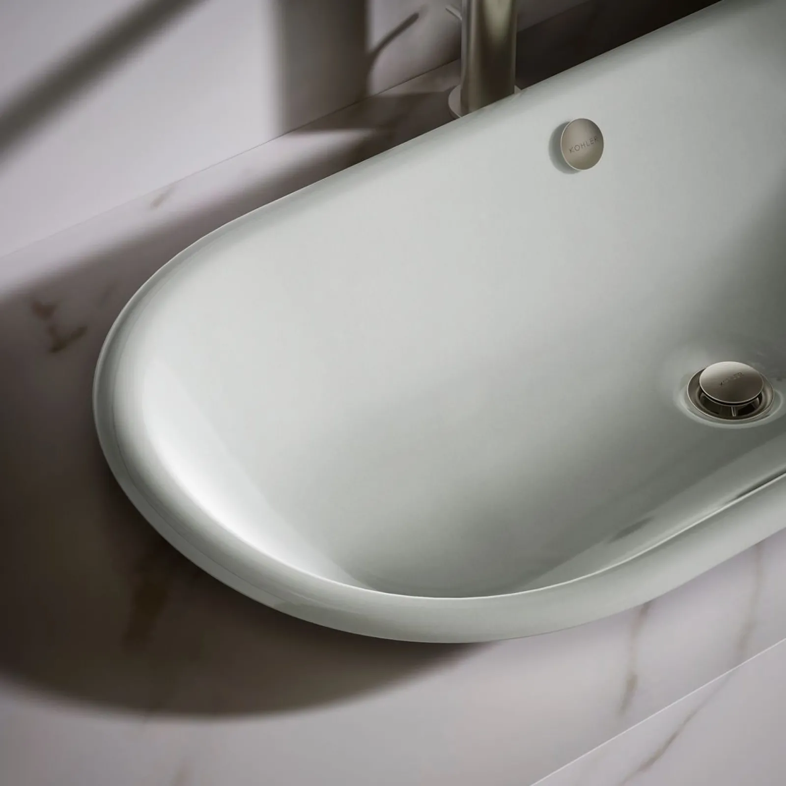 33" oval drop-in/undermount/vessel bathroom sink with painted underside^Kohler Outlet