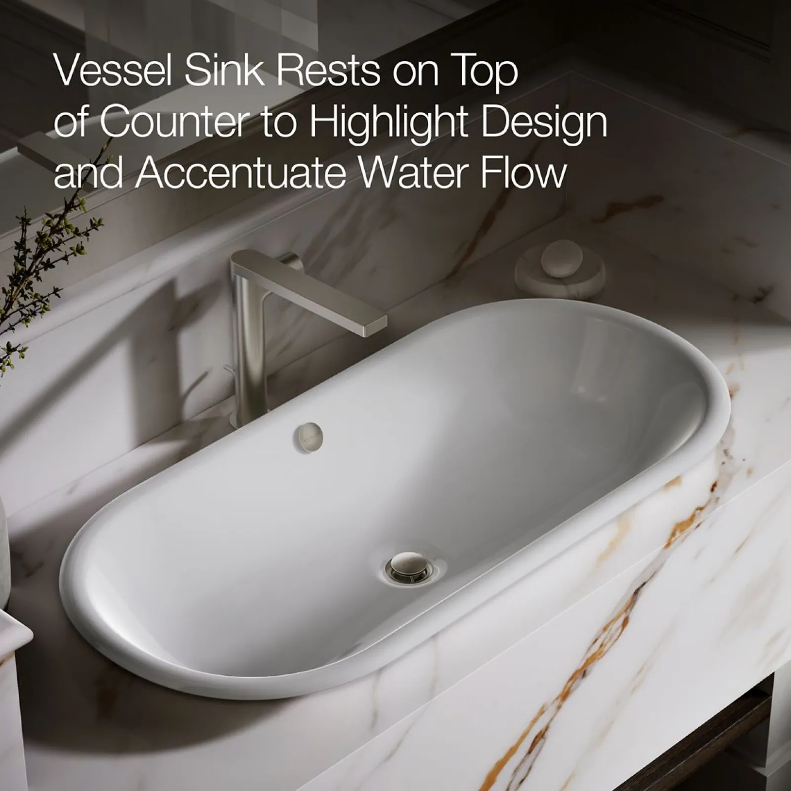 33" oval drop-in/undermount/vessel bathroom sink with painted underside^Kohler Outlet
