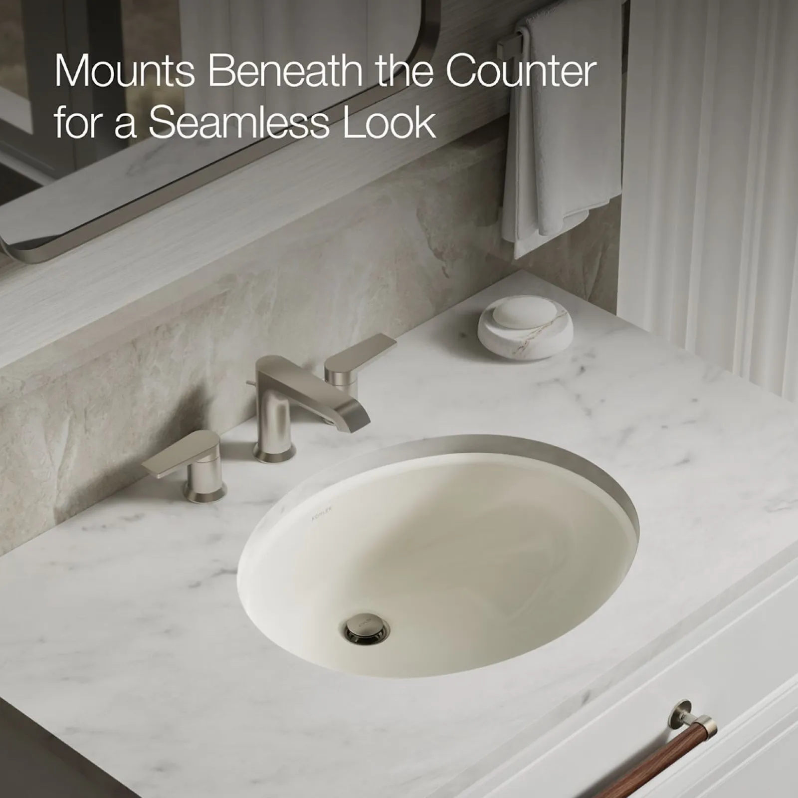 19-1/4" oval undermount bathroom sink^Kohler Best