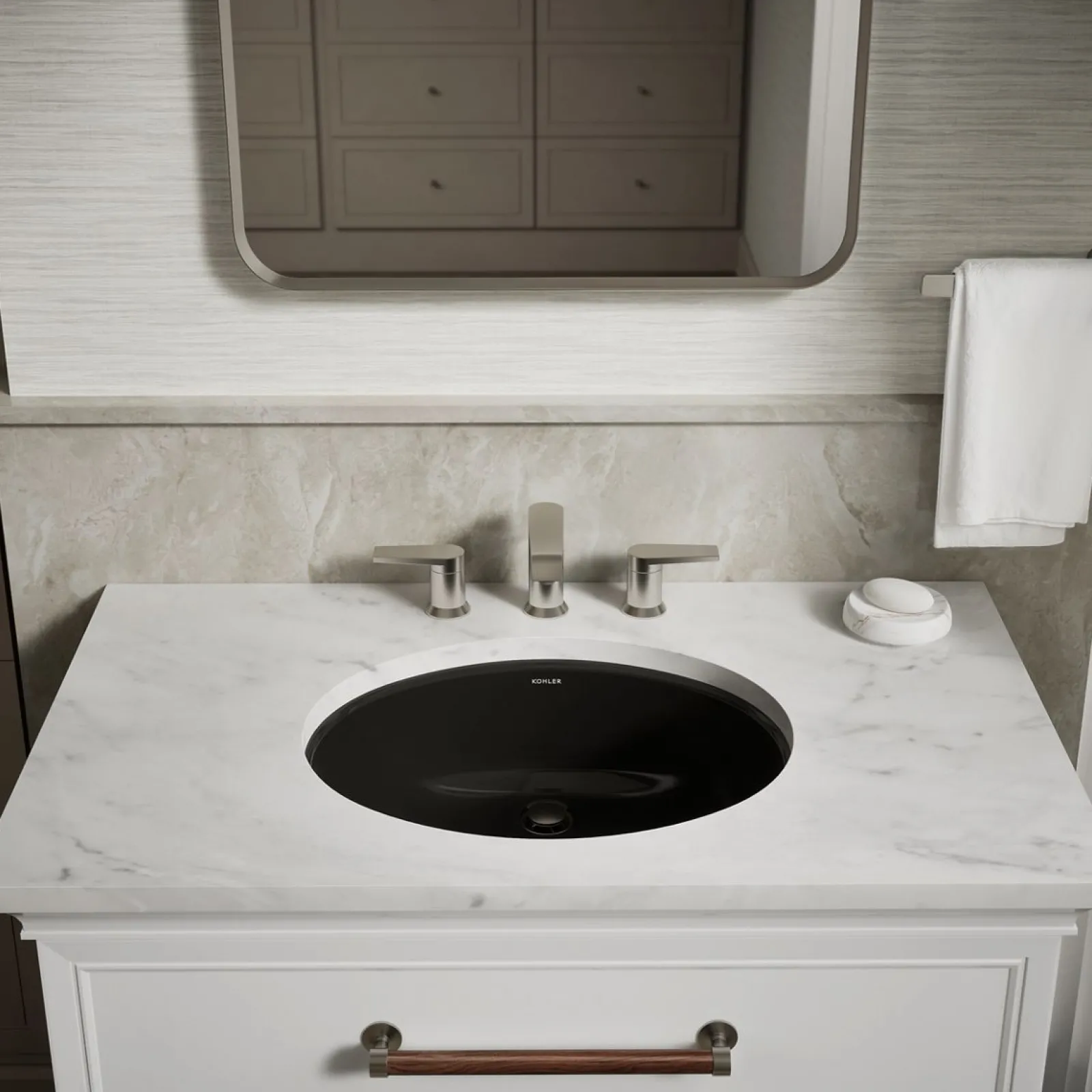 19-1/4" oval undermount bathroom sink^Kohler Best