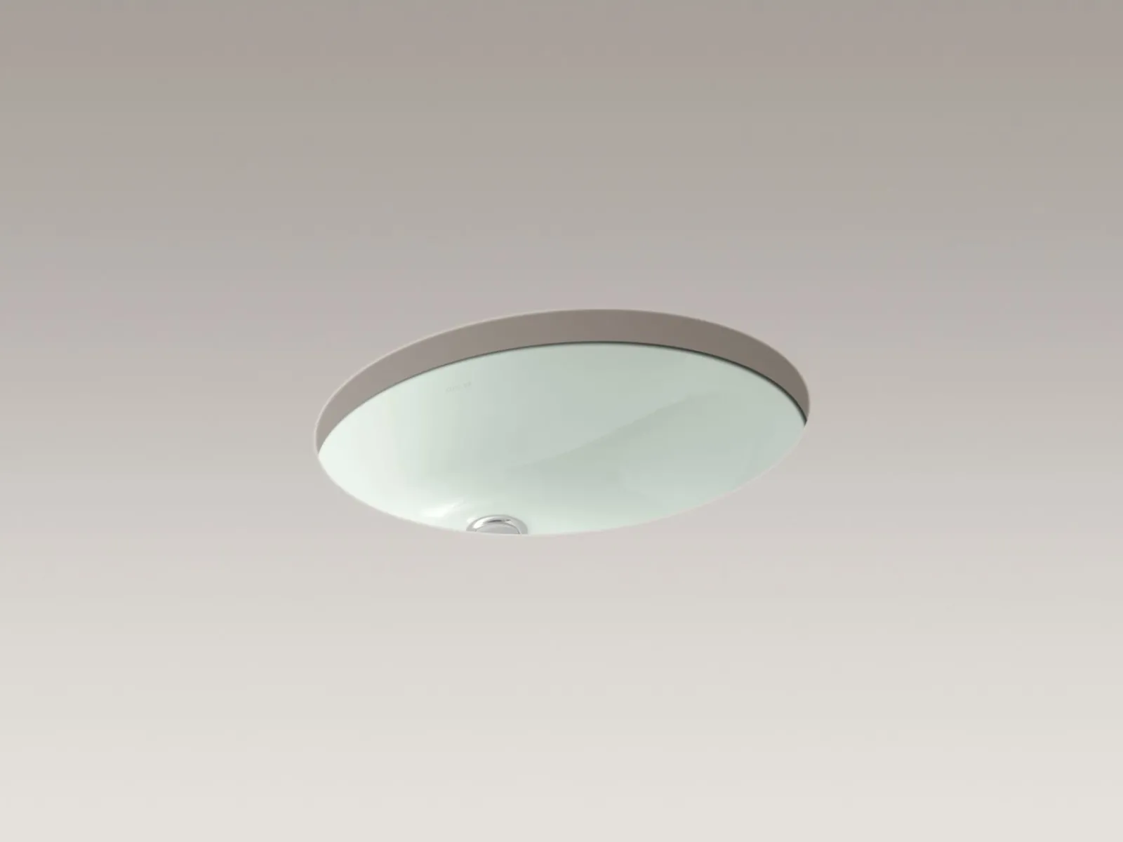 19-1/4" oval undermount bathroom sink with glazed underside, no overflow^Kohler Online