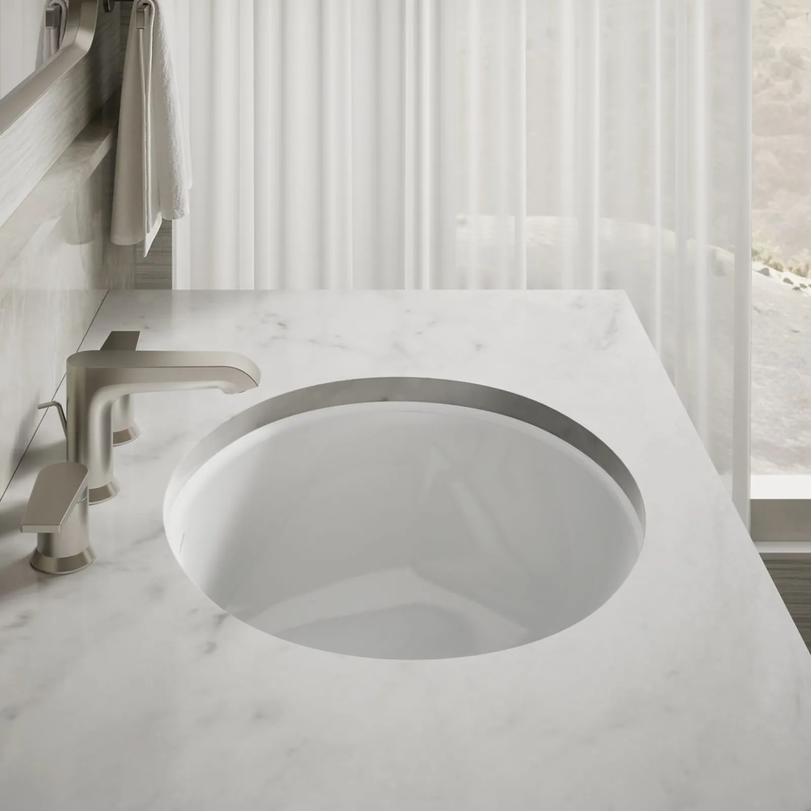 19-1/4" oval undermount bathroom sink with glazed underside, no overflow^Kohler Online
