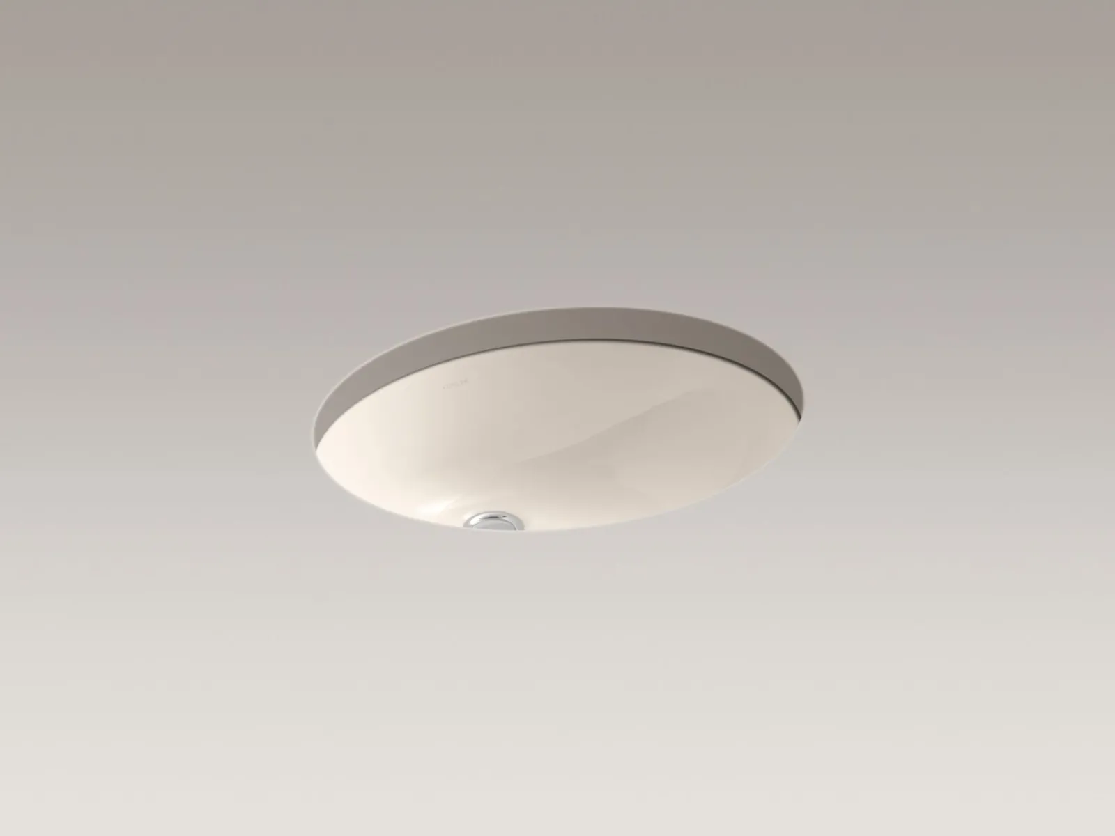 19-1/4" oval undermount bathroom sink with glazed underside, no overflow^Kohler Online