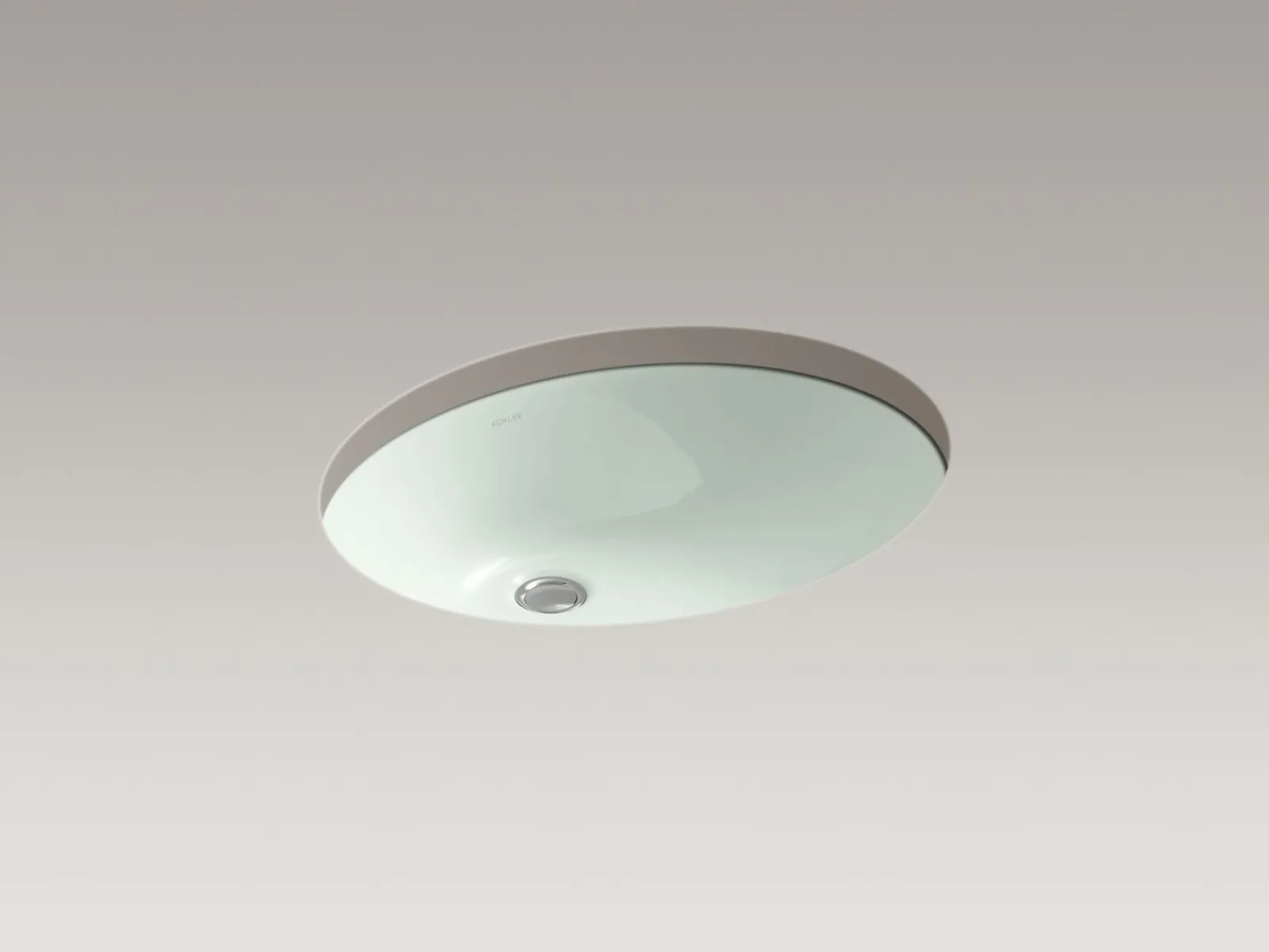 21-1/4" oval undermount bathroom sink with glazed underside, no overflow^Kohler Sale
