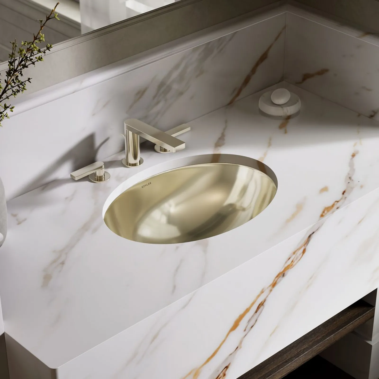 23-1/4" oval undermount bathroom sink, no overflow^Kohler Online