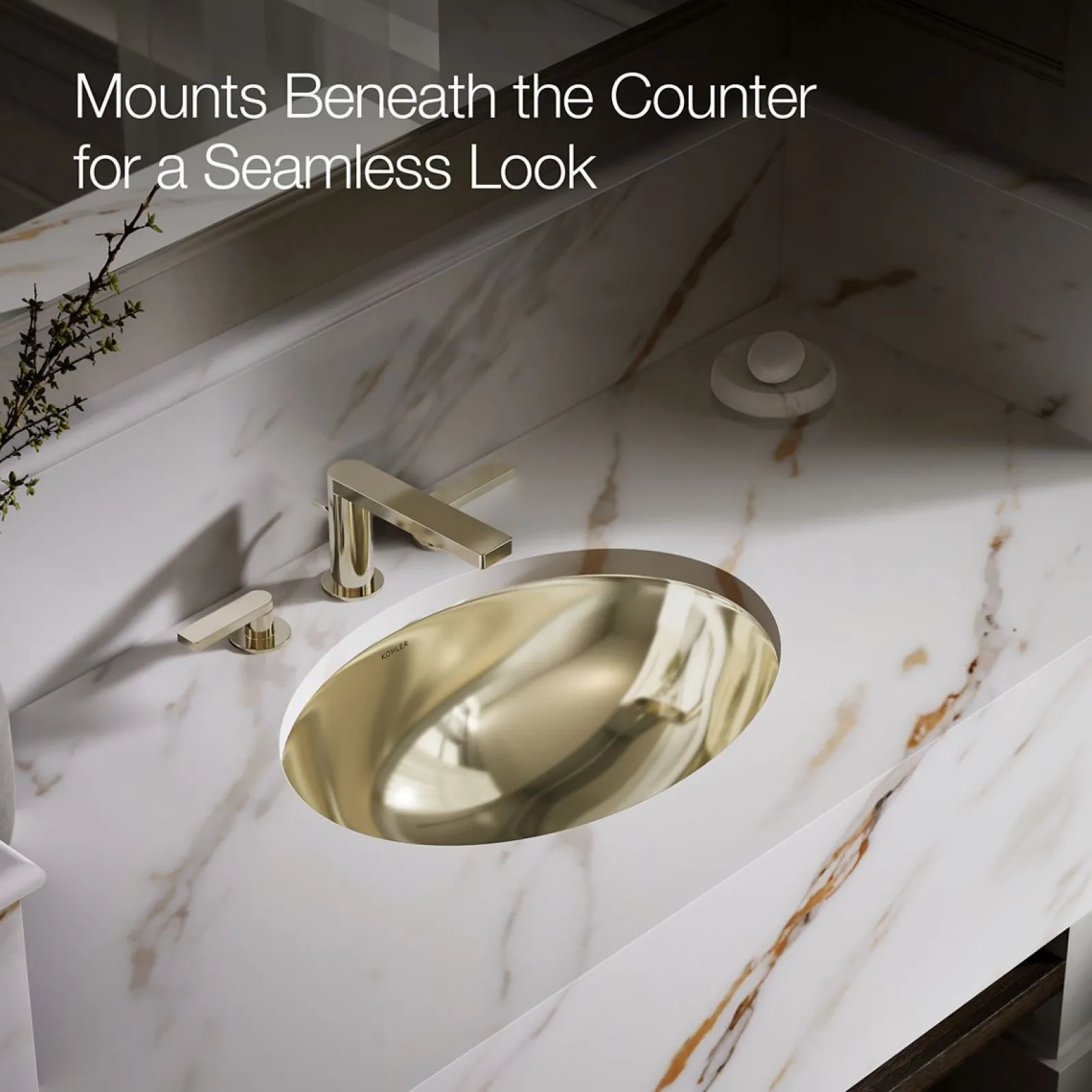 23-1/4" oval undermount bathroom sink, no overflow^Kohler Online