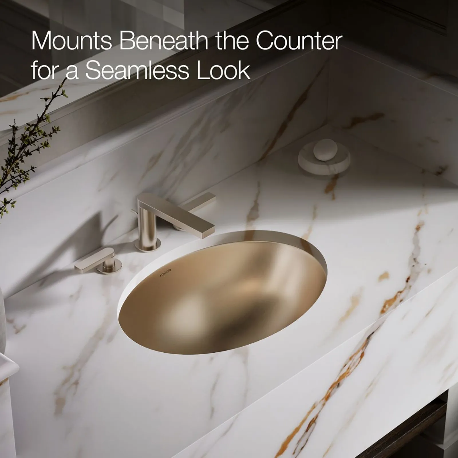 23-1/4" oval undermount bathroom sink, no overflow^Kohler Online