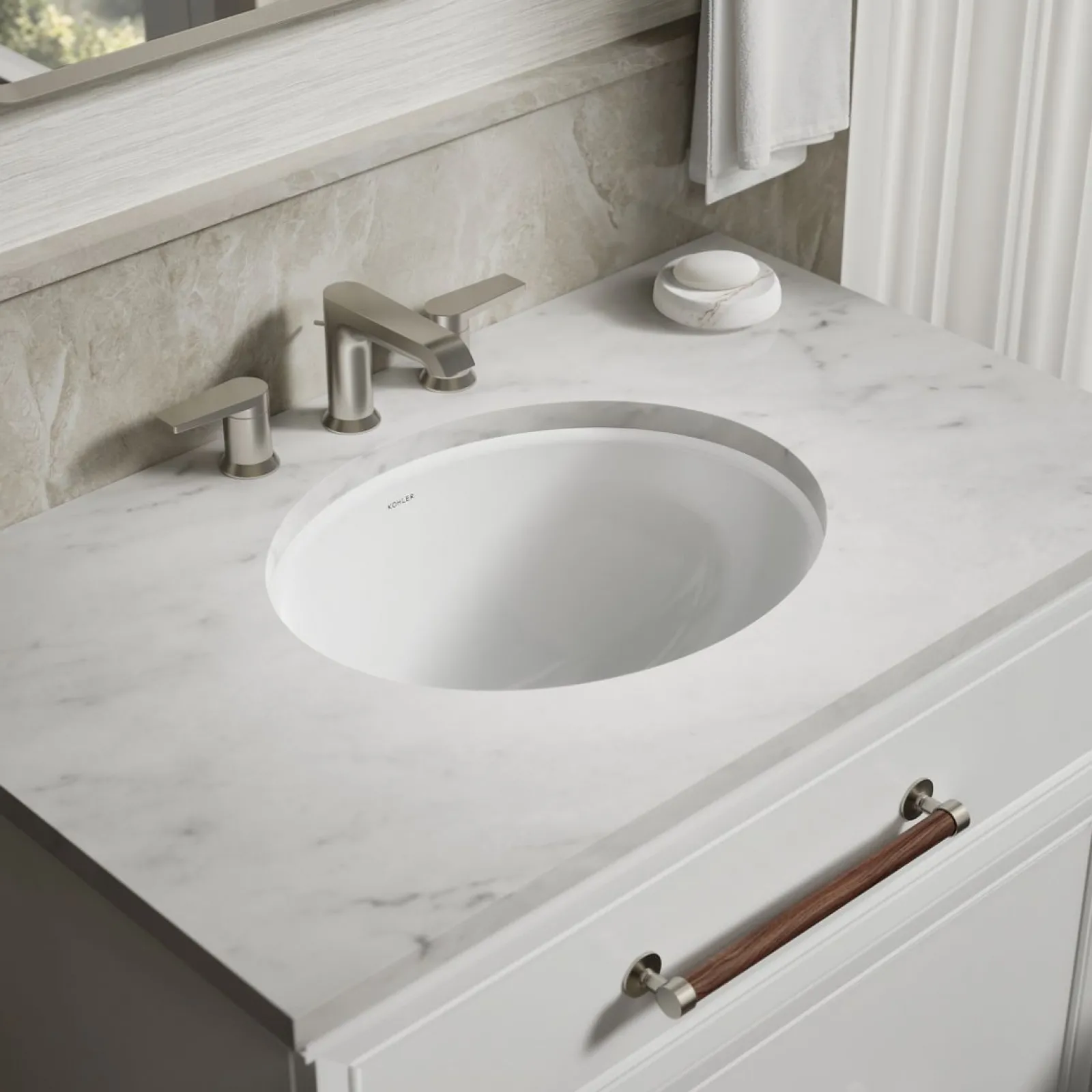 19-1/4" oval undermount bathroom sink, no overflow^Kohler Discount