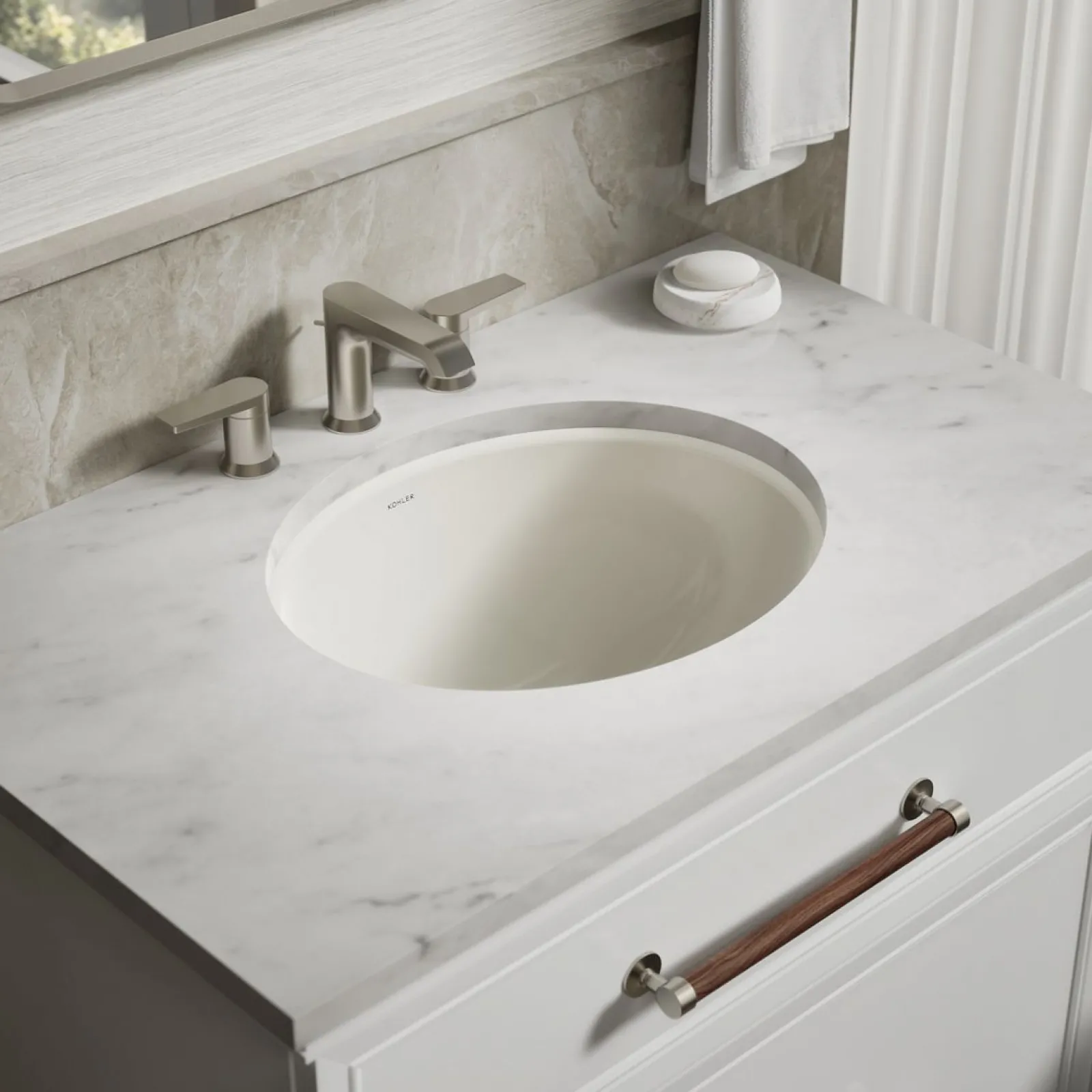 19-1/4" oval undermount bathroom sink, no overflow^Kohler Discount