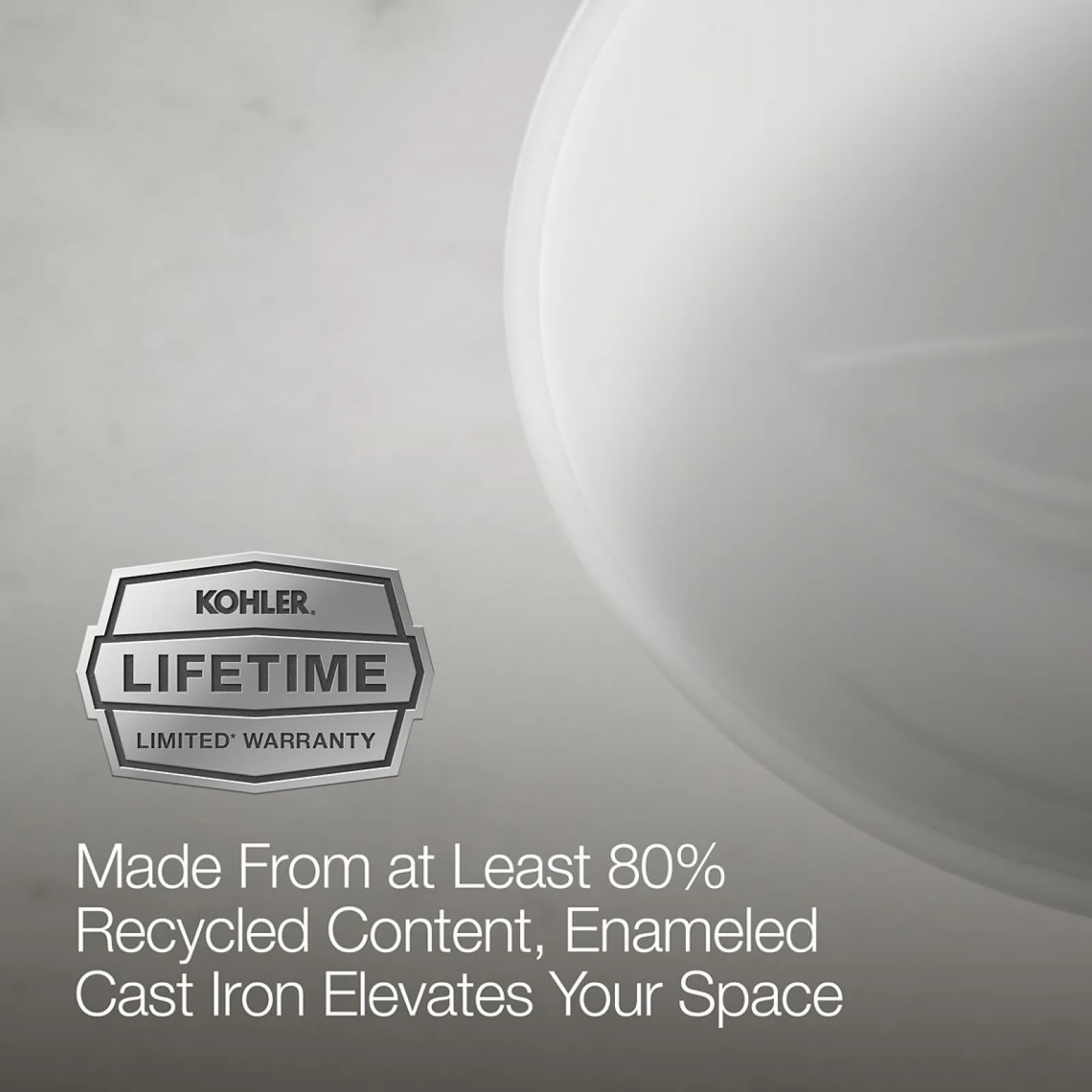 19-1/4" oval undermount bathroom sink, no overflow^Kohler Discount