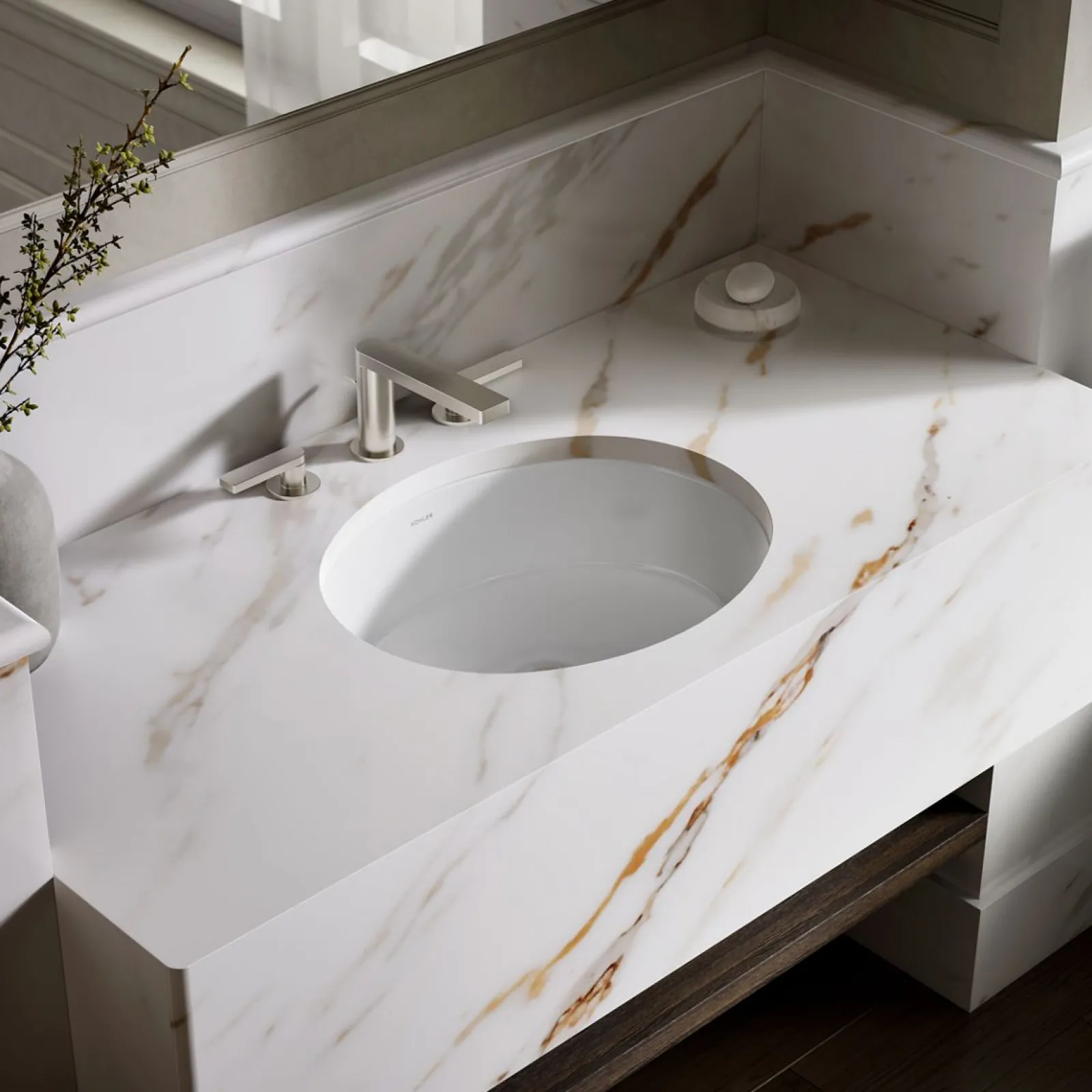 19-1/4" oval undermount bathroom sink^Kohler Online