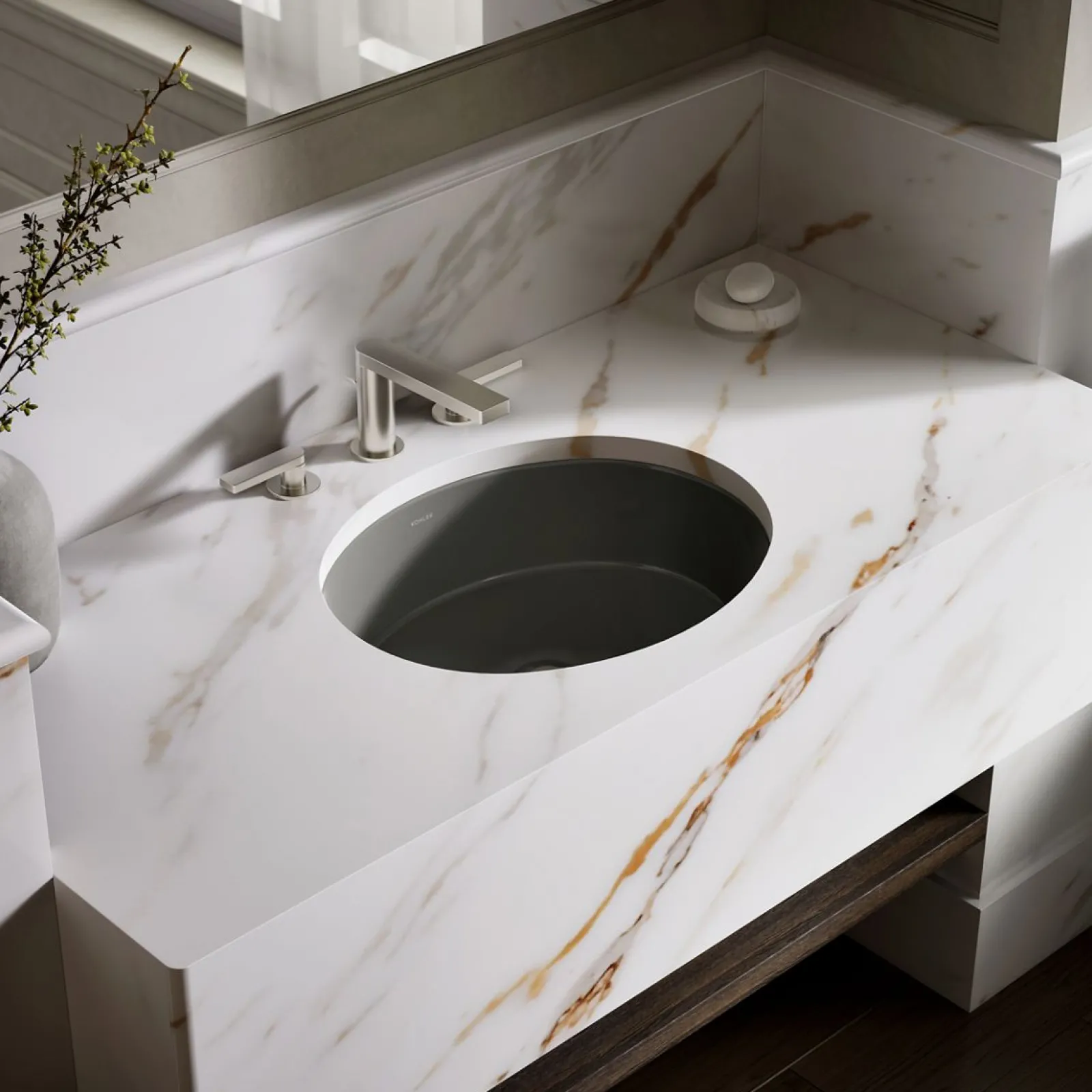19-1/4" oval undermount bathroom sink^Kohler Online