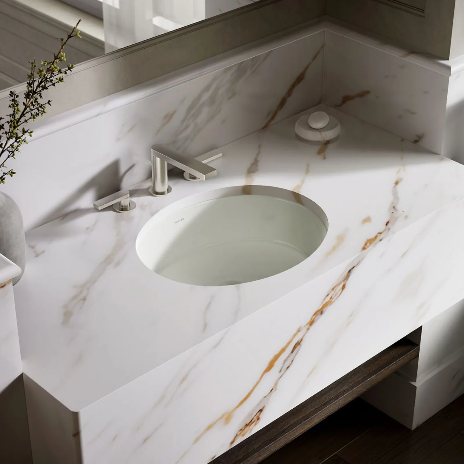 19-1/4" oval undermount bathroom sink^Kohler Online