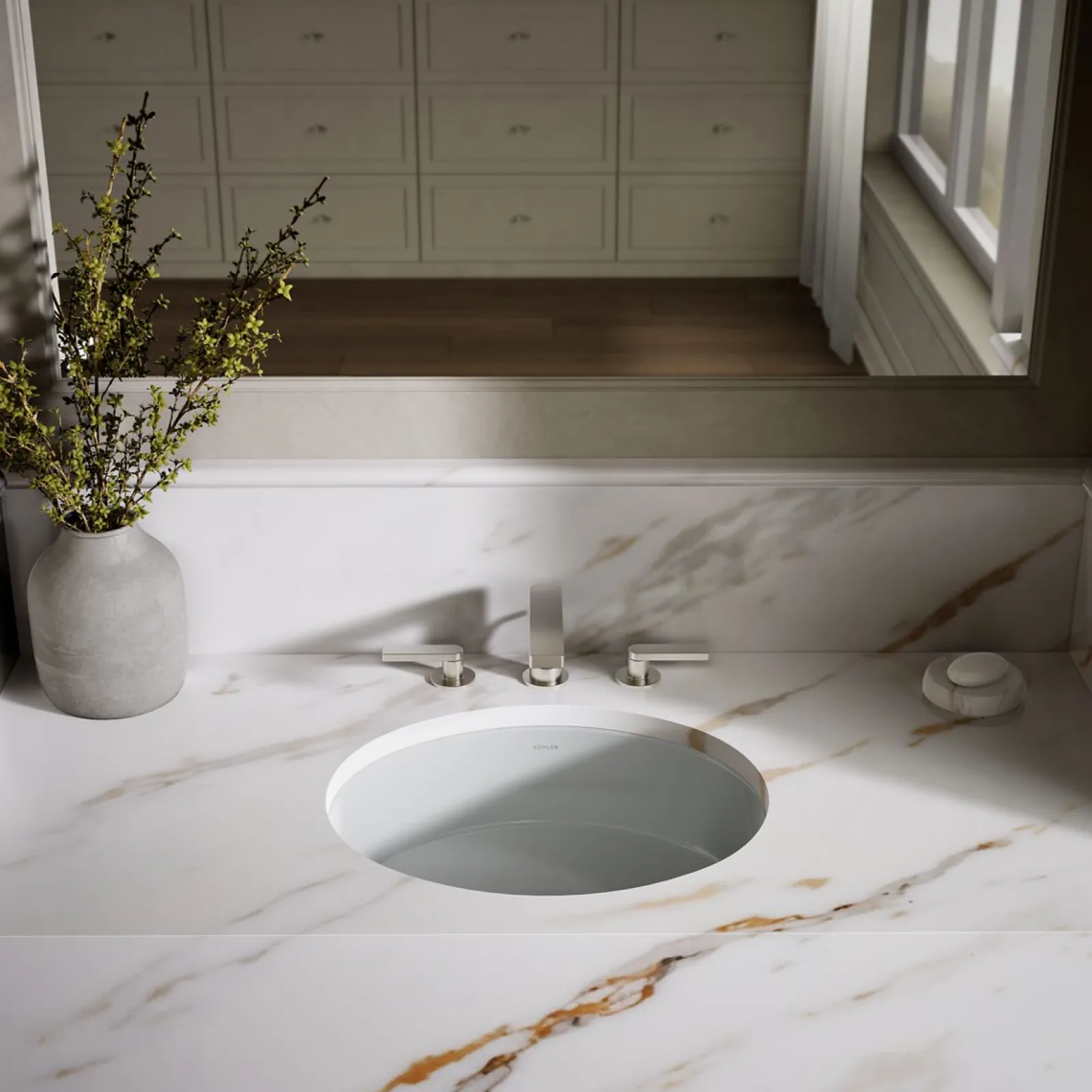 19-1/4" oval undermount bathroom sink^Kohler Online