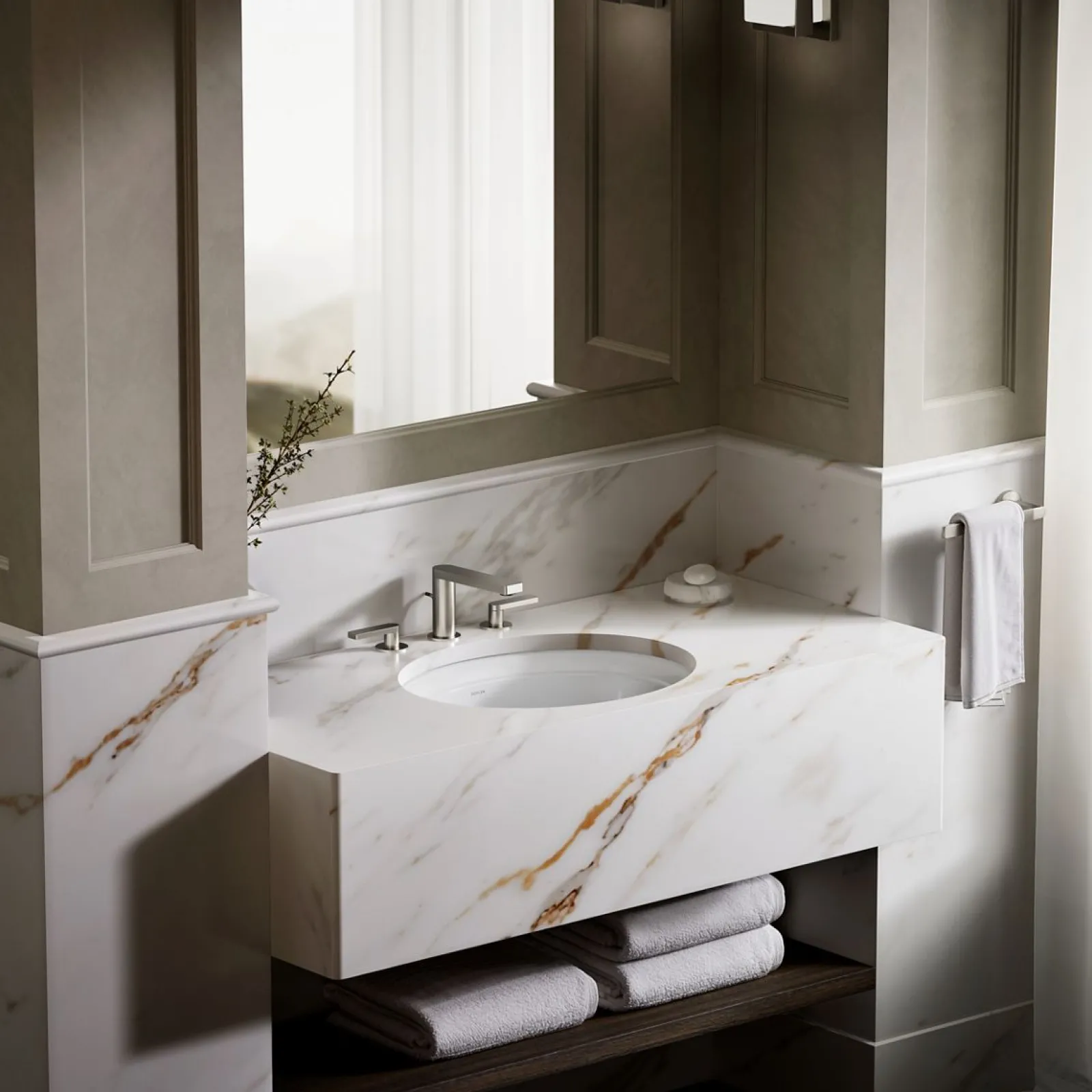 21-1/4" oval undermount bathroom sink^Kohler New