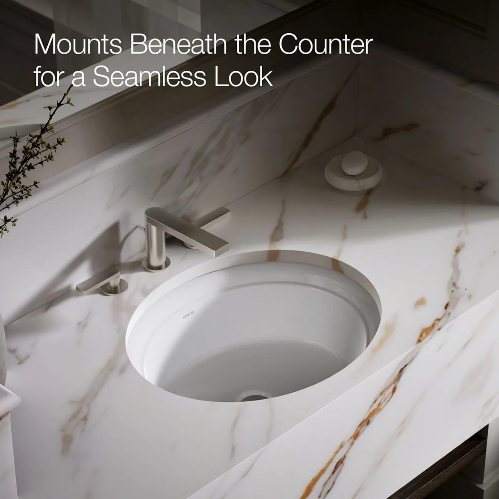 21-1/4" oval undermount bathroom sink^Kohler New
