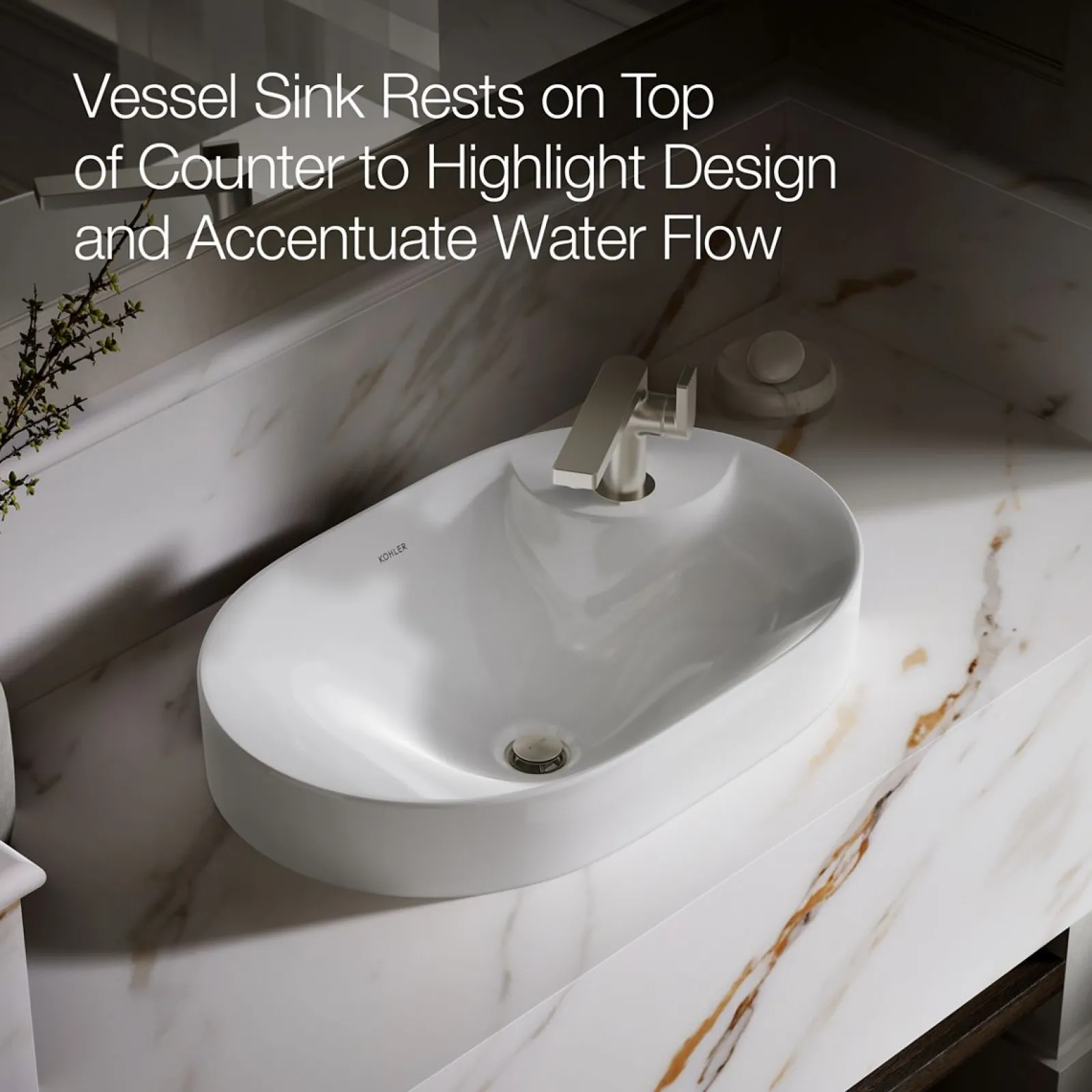 22-3/4" oval vessel bathroom sink^Kohler Online