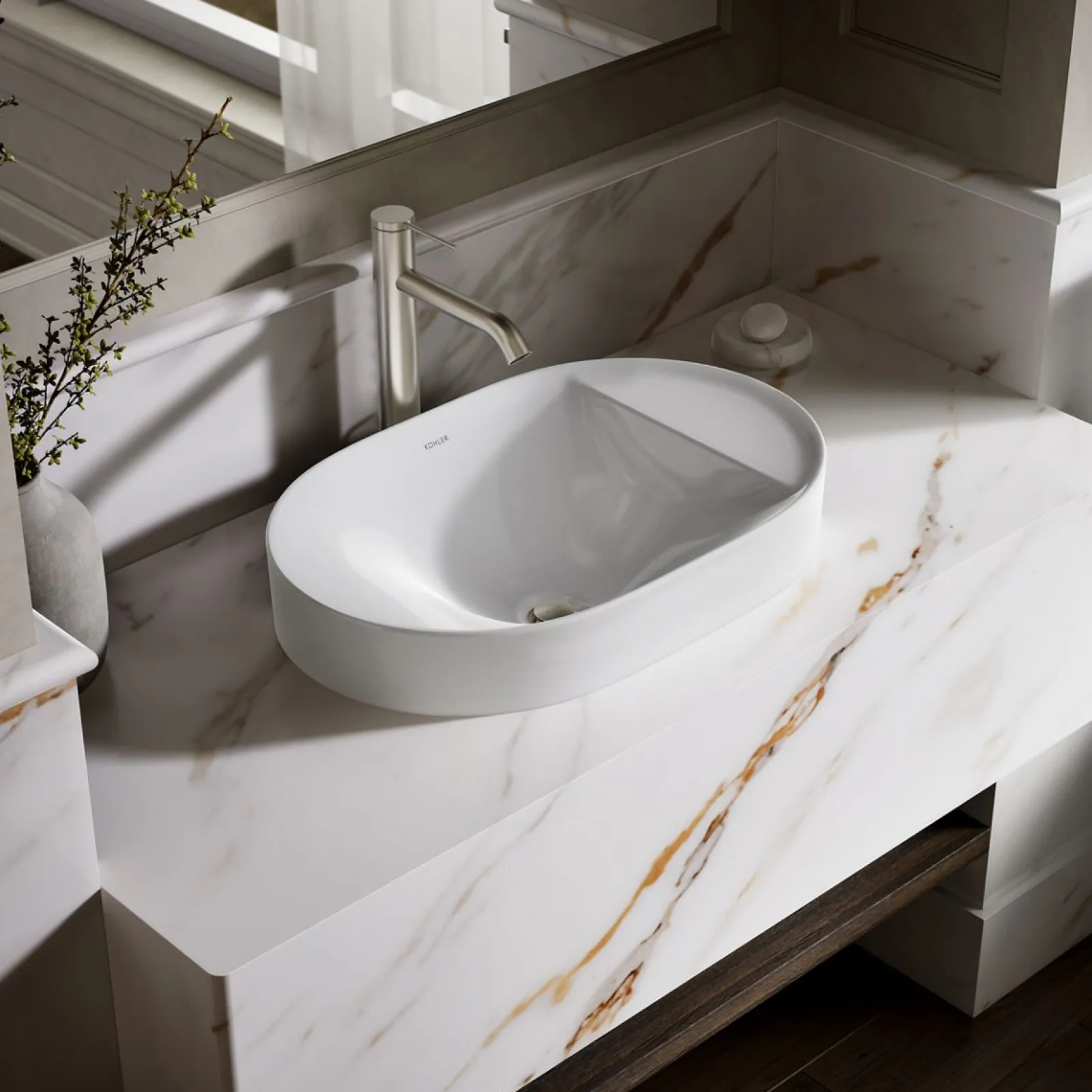 22-3/4" oval vessel bathroom sink^Kohler Best