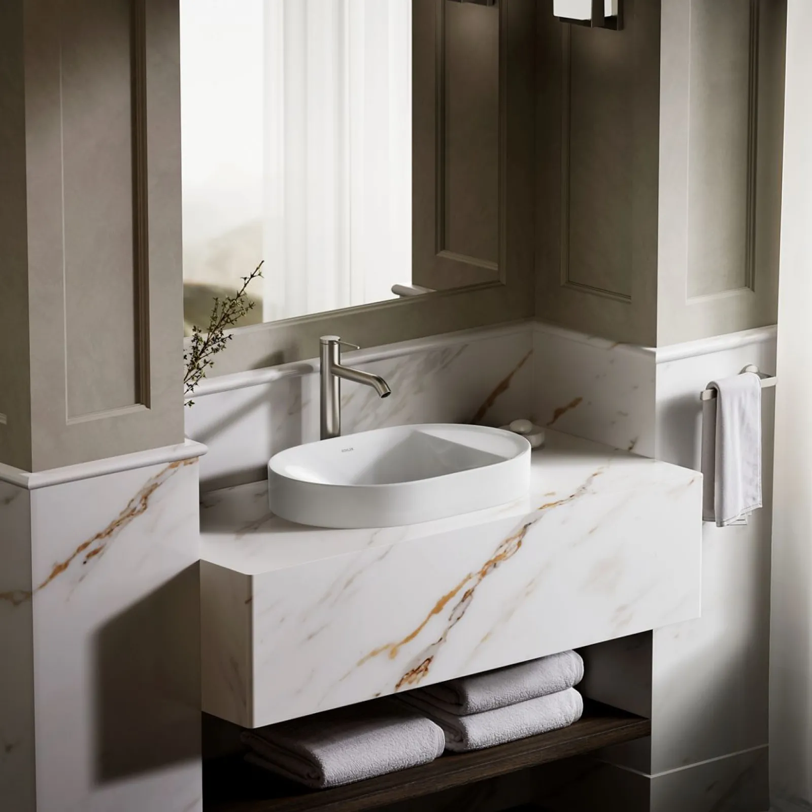 22-3/4" oval vessel bathroom sink^Kohler Best