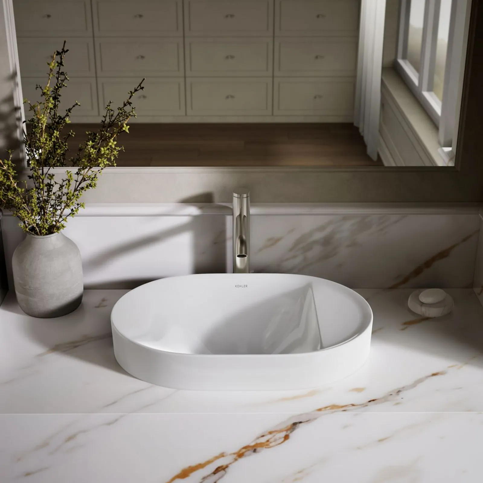 22-3/4" oval vessel bathroom sink^Kohler Best