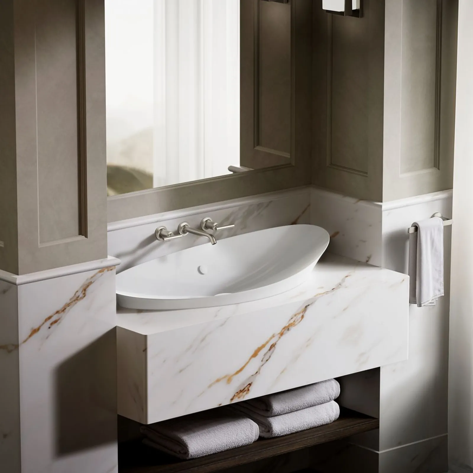 38-1/2" oval vessel bathroom sink^Kohler Outlet