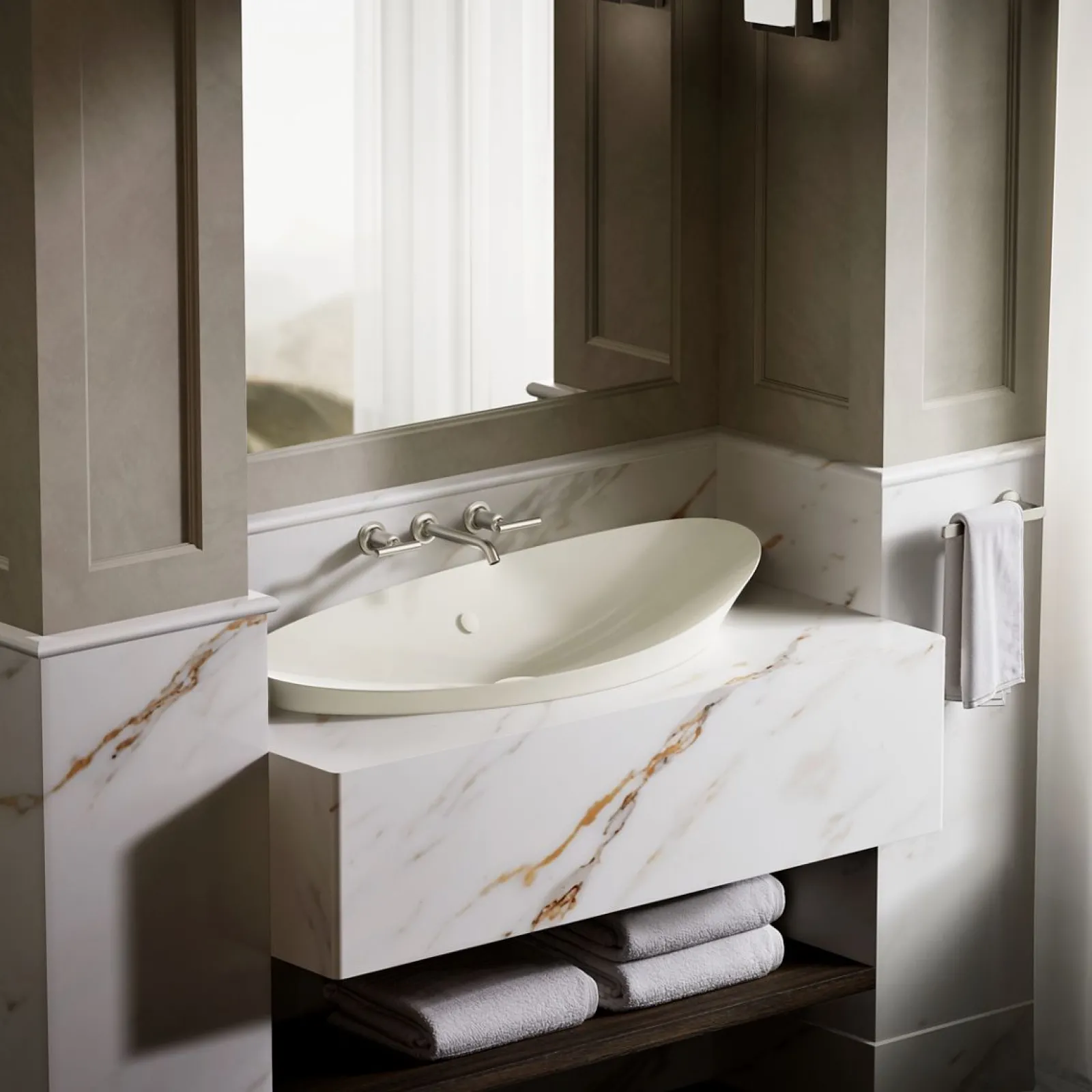 38-1/2" oval vessel bathroom sink^Kohler Outlet