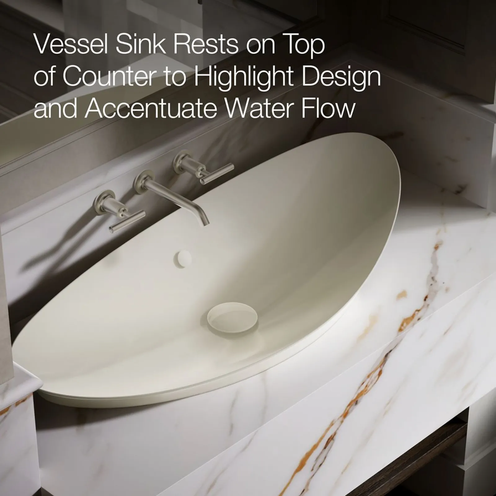 38-1/2" oval vessel bathroom sink^Kohler Outlet