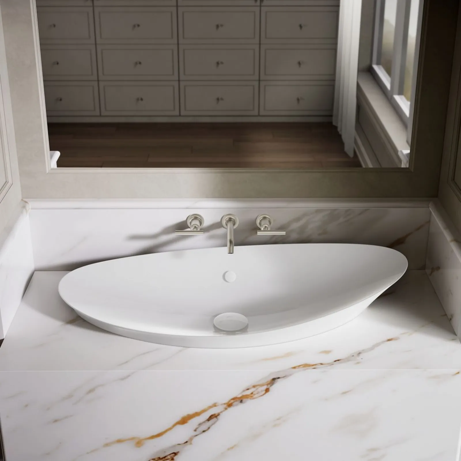 38-1/2" oval vessel bathroom sink^Kohler Outlet